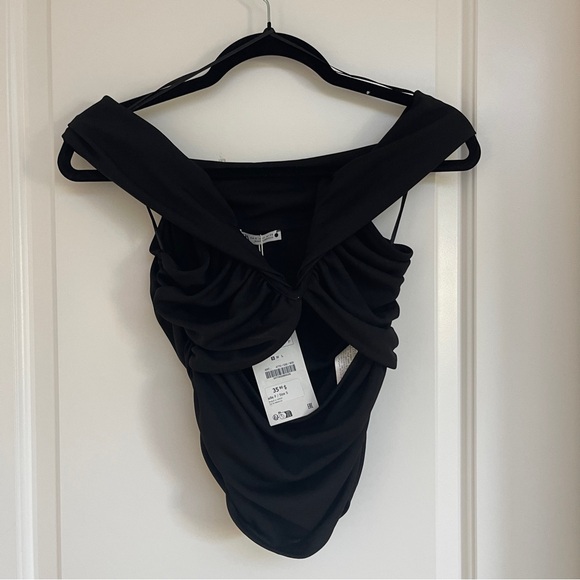 Zara Cutout Top in Black - Picture 1 of 5
